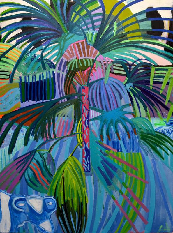 Palm Tree Blue